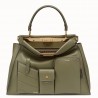 Fendi Peekaboo Pocket Medium Bag In Green Calfskin 552