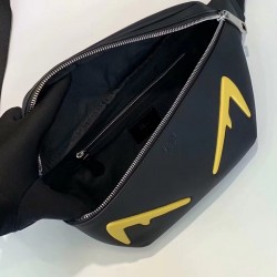 Fendi Diabolic Eyes Belt Bag In Black Calfskin 300