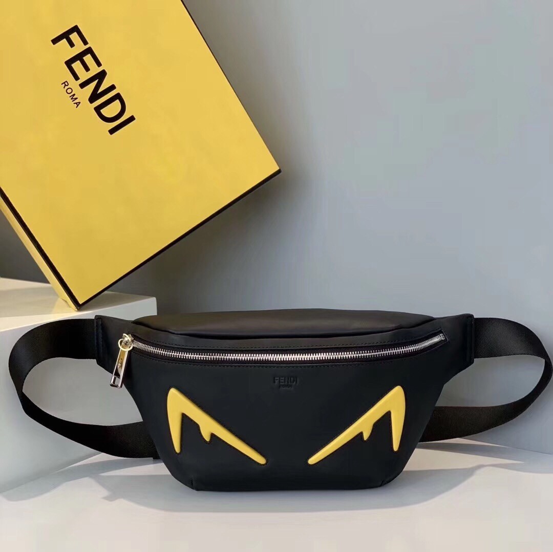 Fendi Diabolic Eyes Belt Bag In Black Calfskin 300