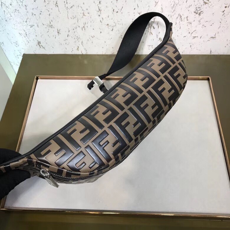 Fendi Belt Bag In Embossed FF Motif Calfskin 311