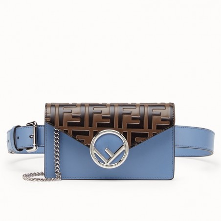 Fendi Blue Kan I F Belt Bag With FF Motif 135