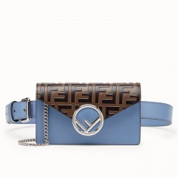 Fendi Blue Kan I F Belt Bag With FF Motif 135