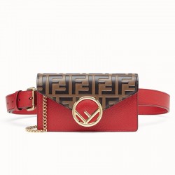 Fendi Red Kan I F Belt Bag With FF Motif 169