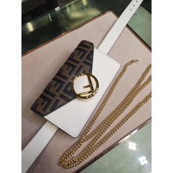 Fendi White Kan I F Belt Bag With FF Motif 338