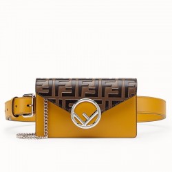 Fendi Yellow Kan I F Belt Bag With FF Motif 363