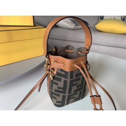 Fendi Mon Tresor Mini Bucket Bag In Green Denim 972