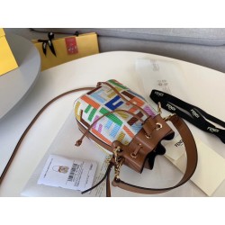 Fendi Mon Tresor Mini Bucket Bag In Multicolour Canvas 723