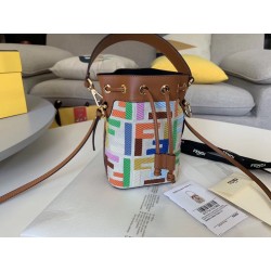 Fendi Mon Tresor Mini Bucket Bag In Multicolour Canvas 723