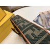 Fendi Baguette Medium Bag In Green Denim 265