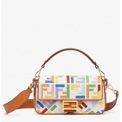 Fendi Baguette Medium Bag In Multicolour Canvas 294