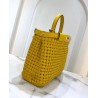 Fendi Peekaboo Medium Bag In Yellow Interlace Leather 613