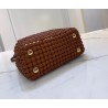 Fendi Peekaboo Mini Bag In Brown Interlace Leather 713