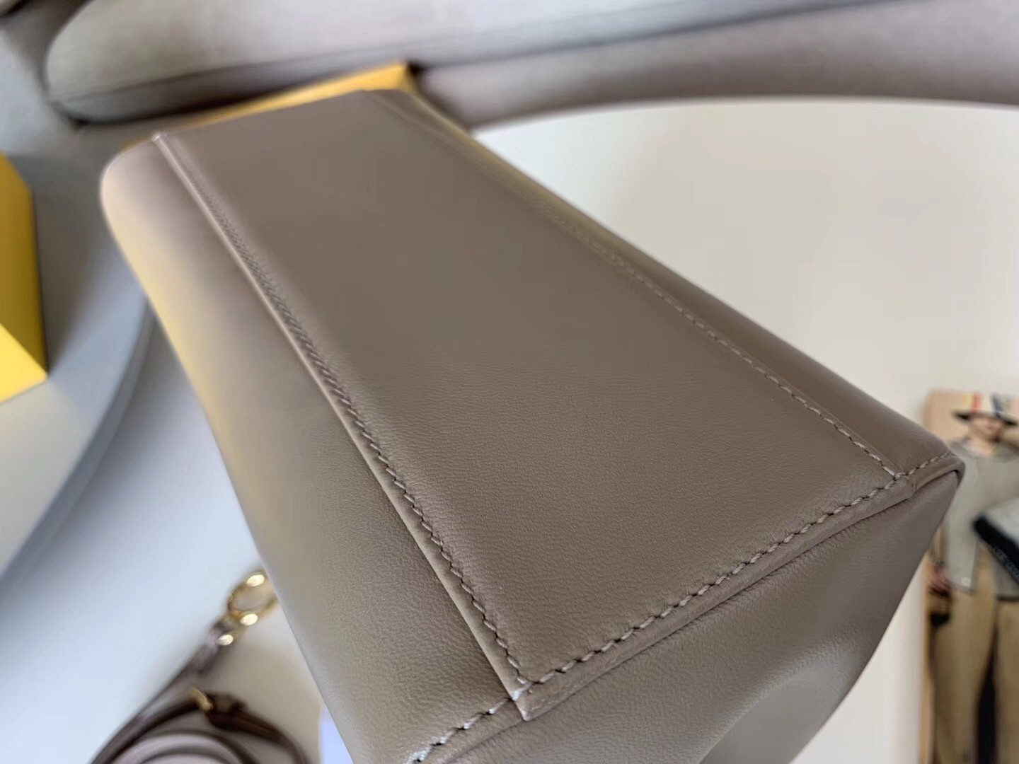 Fendi Peekaboo Mini Bag In Grey Nappa Leather 277