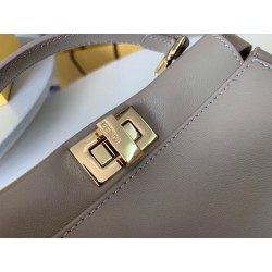 Fendi Peekaboo Mini Bag In Grey Nappa Leather 277