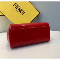 Fendi Peekaboo Mini Bag In Red Patent Calfskin 975