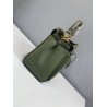 Fendi Peekaboo Mini Pocket Bag In Green Calfskin 460