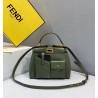 Fendi Peekaboo Mini Pocket Bag In Green Calfskin 460