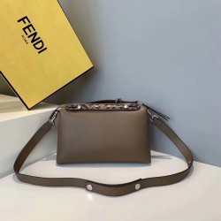 Fendi Khaki By The Way Medium Bag With FF Handles 605