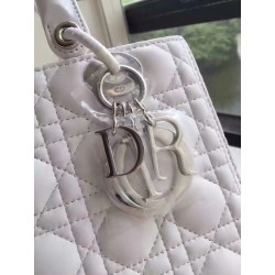 Dior Medium Lady Dior Bag In White Lambskin 094