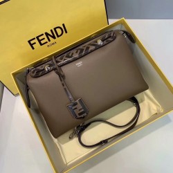 Fendi Khaki By The Way Medium Bag With FF Handles 605