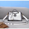 Fendi By The Way Medium Bag In White Printed Leather  674