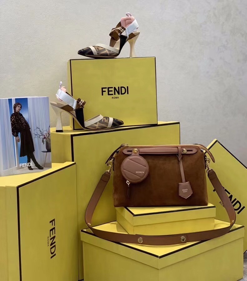 Fendi By The Way Medium Bag In Brown Suede 310