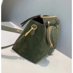 Fendi By The Way Medium Bag In Green Suede 001