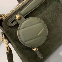 Fendi By The Way Medium Bag In Green Suede 001