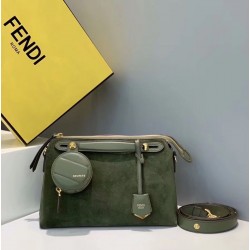 Fendi By The Way Medium Bag In Green Suede 001