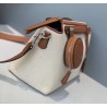 Fendi By The Way Medium Bag In Canvas With Tan Leather 089