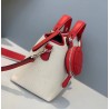 Fendi By The Way Medium Bag In Canvas With Red Leather 700