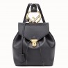 Fendi Black Leather Logo Backpack 097