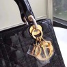 Dior Medium Lady Dior Bag In Black Patent Leather 129