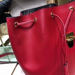 Fendi Red Leather Logo Backpack 545