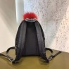 Fendi Black Bag Bugs Eyes Fox Fur Backpack 653