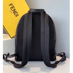 Fendi Diabolic Eyes Nylon And Leather Backpack 691