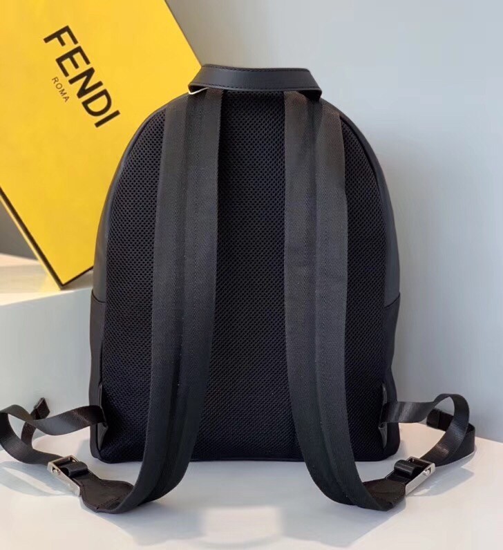 Fendi Diabolic Eyes Nylon And Leather Backpack 691