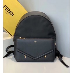 Fendi Bag Bugs Eyes Nylon And Leather Backpack 772