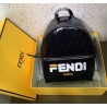 Fendi Black Glazed Fabric Large Backpack 598