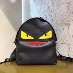 Fendi Large Bag Bugs Eyes Backpack In Roman Leather 666