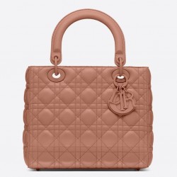 Dior Medium Lady Dior Bag In Powder Ultra Matte Calfskin 895